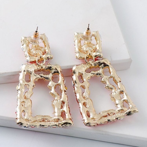 ✨NEW✨Multicolor Gemstone Statement Earrings - Picture 2 of 4